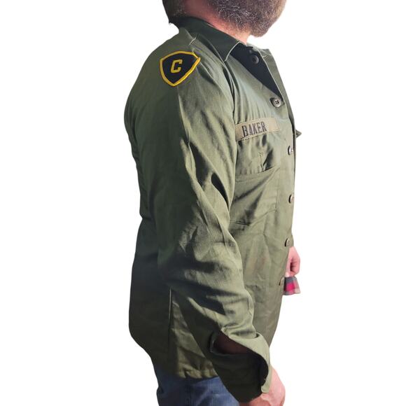 Vintage 1980s USMC Utility Field Shirt Valley Forge PA Sz 15.5 X 35 Military - Picture 11 of 12